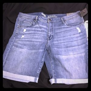 Mossimo Midrise Bermuda Shorts-Denim Blue